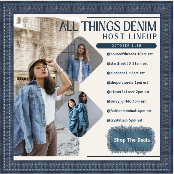 October 11th All Things Denim Block Party 8 Hosts - Picture 1 of 2